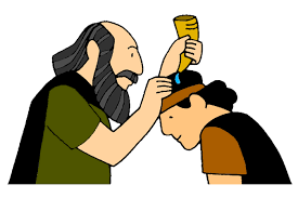 I thought it was perfectly appropriate for a bathroom, and our powder room's walls were blank. Samuel Anoints David Mission Bible Class