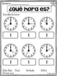 Que Hora Es Primer Grado Telling Time Unit For First Grade In Spanish Telling Time Activities Time Worksheets Telling Time Unit