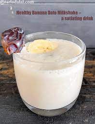 Banana Date Milkshake Recipe Date Banana Smoothie Healthy