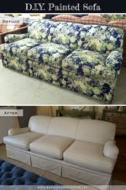 I Painted My Sofa Before After Addicted 2 Decorating Painting Fabric Furniture Painted Sofa Painting Upholstered Furniture