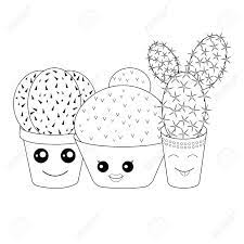 Easy coloring pages for little hands with thick lines, fun early learning! Coloring With Cacti Coloring Page Hilarious Family Of Cacti On Royalty Free Cliparts Vectors And Stock Illustration Image 72898579