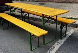 Table Picnic Biergarten Decor Seating Table And Bench Set Garden Table Table