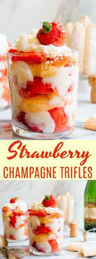 Strawberry Champagne Trifles For Two Are Perfect New Year S Eve Dessert Idea Easy No Bake New Year New Years Eve Dessert Champagne Dessert New Year S Desserts