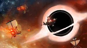 Project Aetherium] A postman on his delivery run to the Solemn Observers'  Chapel, near a black hole. Set in my Treasure Planet inspired universe!  (Timelapse in comments) : r/worldbuilding
