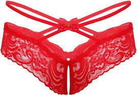 String sexy pour homme - Lingerie gay - Culotte sissy Porno transparent en  dentelle - Culotte sans entrejambe - String avec nœud - Taille basse,  Rouge, M : Amazon.fr: Mode