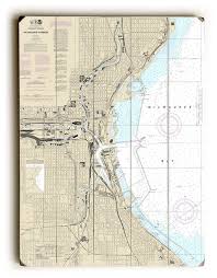 Wi Milwaukee Harbor Wi Nautical Chart Sign