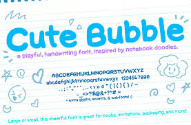 There was a phase where i wrote in all capital letters. Cute Bubble Font Dfonts