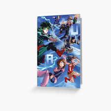 My hero academia valentine's day cards. My Hero Academia Greeting Cards Redbubble