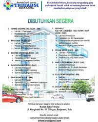 Seputar informasi lowongan kerja 2020 promote mura. Lowongan Kerja Rs Triharsi Surakarta Jl Monginsidi Butuh Banyak Pegawai 2021
