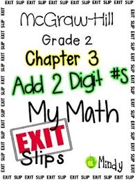 My Math Mcgraw Hill Chapter 3 Exit Slips Grade 2 Math Vocabulary Words Mcgraw Hill Math Math Exit Tickets