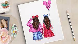 .two best friend drawing, #pencil_drawing #girl_drawing #best_friends_drawing #bff #frienddrawing #howtodrawtwobestfriend #emtiaz_drawing_academy. Friendship Day Drawing How To Draw Best Friend Youtube