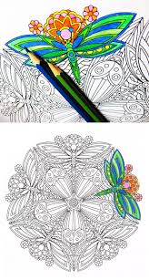 Brunch For Bugs Dragonfly Coloring Page Mandala By Candy Hippie Coloring Book Art Mandala Coloring Pages Coloring Pages