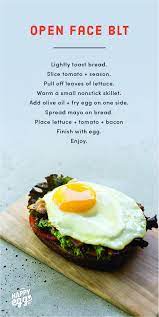 Recipe Open Face Summer Blt With A Fried Egg Recipes Cooking Recipes Food