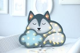 This Baby Night Light Sleeping Wolf Led Lamp For Kids Room Nursery Decor Led Night Light Baby Bedroom Deco Night Light Kids Baby Night Light Led Night Light