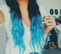 Balayage hairstyles for black hair. Hair Cute Cute Girl Curly Hair Colored Hair Dyed Hair Hairstyle Scene Dip Dye Black Hair Blue Hair Scene Girl Scene Hair Dark Hair Ombre Hair Turquoise Hair Hair Blog Cute Hairstyle