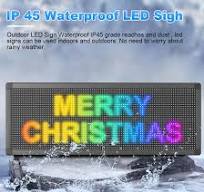 Outdoor Double Sided LED Signs Full Color Programmable 39"x 14" with WIFI,  P10, Programmable Scrolling LED Display,Texts and Image Display for LED ...