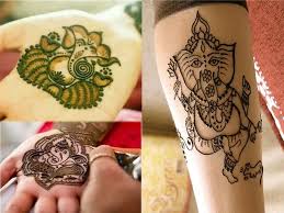 Happy ganesh chaturthi poster design on yellow background. 9 Adorable Ganesh Mehndi Designs To Try In 2021