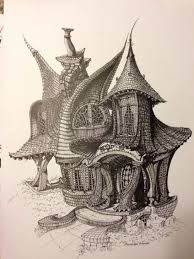 40 Artistic And Easy Whimsical Drawing Ideas Free Jupiter Fantasy House Drawings Fantasy Castle