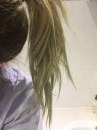 Get a filter for your shower. Green Tint From Purple Beautylish