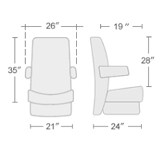 Sprinter Vista Srv High Back Captains Chair Leather Seat Custom Bench Seating Seating