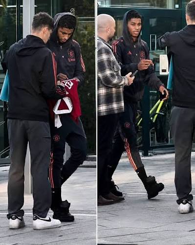 Marcus Rashford leaves Man United chiefs 'seriously impressed' after making  surprise Old Trafford return - with England star mentoring starlets JJ  Gabriel and Shea Lacey