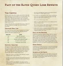 The Cryptic A Pact Of The Raven Queen Rewrite To Generalize It Unearthedarcana