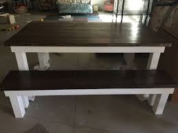 Farmhouse Table And Benches White Legs Jacobean And Ebony Mixed Stain Minwax Jacobony Farmhouse Table White Farmhouse Table Stained Table