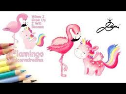 Flamingo Malen Einhorn Zeichnen Nach Vorlage Unicorn Drawing Flamingo I Ednorog Risunka In 2020 Unicorn Drawing Flamingo Drawings
