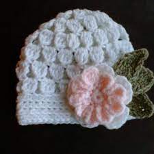 Free Crochet Pattern For A Cute Baby Hat Beanie With Crochet Flower Cluster Sitch Crochet Baby Hat Patterns Crochet Hat Pattern Crochet Baby Patterns