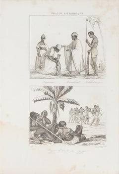Antique Print of Natives of Bahia and Rio by Honegger (1845) For Sale at 1stDibs