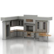 full kitchen cabinet furniture free 3d