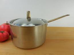 Rare Revere Ware Limited Edition Collection 2 Quart Saucepan Lid Stainless With Copper Core Brass Saucepan Lid Revere Ware Vintage Cookware
