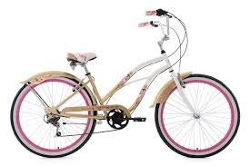 Beachcruiser 26 Zoll Cherry Blossom Damen Cruiser Weiss Gold 6 Gange 765b Fahrrad Damen Beachcruiser Damenfahrrad