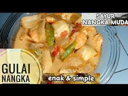 Gulai nangka:nangka muda 1 1/2kgsantan kelapa 1 1/2liter (1 1/2 butir kelapa tua)tulang sapi 500gr, bawang merah 50gr, bawang putih 3siung,cabe merah 15 buah. Resep Gulai Nangka Muda Lodeh Nangka Muda Jangan Tewel Youtube