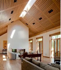 A Modern Take On A Vaulted Ceiling Very Cool From Houzz Com Vaulted Ceiling Living Room Vaulted Ceiling Lighting Vaulted Living Rooms