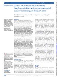 Fill out the form below and immediately receive an email with additional test questions, answer key and a special code! Pdf Faecal Immunochemical Testing Implementation To Increase Colorectal Cancer Screening In Primary Care