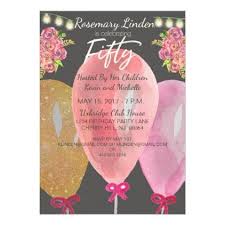 60th Birthday Flowers And Balloons 50th Birthday Balloons Flowers And Lights Invite Zazzle Com 60th Birthday Balloons 60th Birthday Party Invitations Birthday Balloons