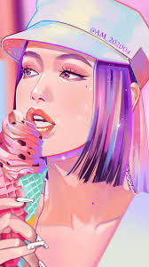 ☾ ᴸᴵᶠᴱ ᴳᴼᴱˢ ᴼᴺ ⁷. 200912 Lisa Ice Cream Digital Fanart Twitter Am 202004 Blackpink