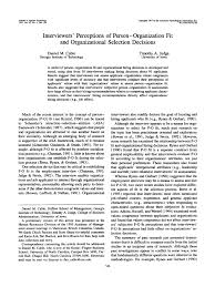 Tips, pahami tipe soal sama terbiasa mengerjakan soalnya dan harus dalam kondisi fit dan sudah makan( penting untuk tes apapun) banyak yg bilang kalo tes kayak gini gak perlu belajar. Pdf Interviewers Perceptions Of Person Organization Fit And Organizational Selection Decisions