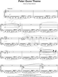 Henry Mancini Peter Gunn Theme Sheet Music Piano Solo In F Major Download Print Sheet Music Clarinet Sheet Music Trumpet Music