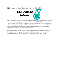 Peluang kerja di sektor kerajaan melalui suruhanjaya perkhidmatan awam malaysia (spa). 9 Petronas Gas Berhad Rm45 67 Bilion