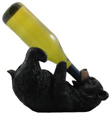 4.8 out of 5 stars. Black Bear Wine Bottle Holder Rustic Wine Racks By Home N Gifts Houzz