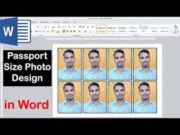 Size of passport size photo. How To Print Passport Size Photo In Word