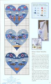Cross Stitch Nautical Hearts Part 1 With Color Chart