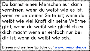 Du Kannst Einen Menschen Nur Dann Vermissen Wenn Du Weisst Wie Es Ist Wenn Er An Deiner Seite Ist Wenn Du Weisst Wie Tolle Spruche Und Zitate Auf Www Likemonster De