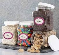dilabee Clear Plastic Food Storage Jars Lids BPA Free Airtight Easy Grip  Handles (6 Count)