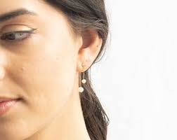 Pearl Earrings · Pearl Drop Earrings · Ear Jacket · Gold Earrings ·  Bridesmaid Gifts · Earrings Dangle · Bridal Earrings · Gifts for Her