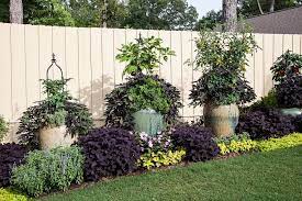 Edible Container Designs Along The Fence Garden Design Container Garden Design Landscaping Along Fence