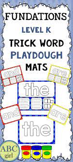 These Fundations Level K Aligned Trick Words Playdough Mats Include All Of The Trick Words From The Kindergart Trick Words Fundations Trick Words Fundations