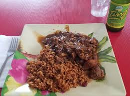 I Ate Authentic Jerk Chicken With Red Beans And Rice Bonus Ting Food Network Recipes Jerk Chicken Eat